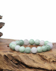 Genuine Jadeite Jade Round Green Beads Bracelet (9.5mm)