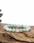 Genuine Jadeite Jade Round Green Beads Bracelet (9.5mm)