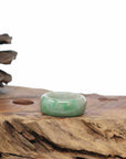 Baikalla Apple-Green Burmese Green Jadeite Jade Traditional Ring 