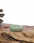 Baikalla Apple-Green Burmese Green Jadeite Jade Traditional Ring 
