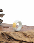 Natural Burmese Jadeite Jade Band Ring