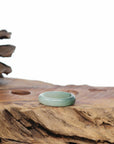 Natural Burmese Green Jadeite Jade Band Ring