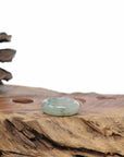 Baikalla Icy Light Green Burmese Jadeite Jade Traditional Ring 