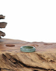 Natural Burmese Green Jadeite Jade Band Ring