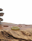 Baikalla Yellow-Green Burmese Jadeite Jade Traditional Ring 