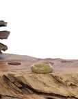 Baikalla Yellow-Green Burmese Jadeite Jade Traditional Ring 