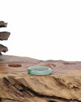 Natural Burmese Green Jadeite Jade Band Ring