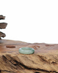 Natural Burmese Green Jadeite Jade Band Ring