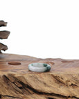 Natural Burmese Green Jadeite Jade Band Ring