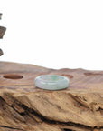 Baikalla Icy Apple-Green Burmese Jadeite Jade Traditional Ring 