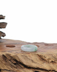 Baikalla Icy Apple-Green Burmese Jadeite Jade Traditional Ring 