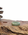 Baikalla Green & Yellow-Green Burmese Jadeite Jade Traditional Ring 