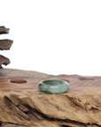 Natural Burmese Green Jadeite Jade Band Ring