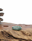 Natural Burmese Green Jadeite Jade Band Ring