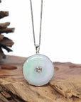 Genuine Lavender Jadeite Jade KouKou Pendant