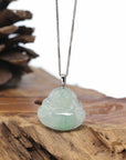 Genuine Ice Jadeite Jade Buddha Pendant Necklace
