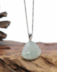 Genuine Ice Jadeite Jade Buddha Pendant Necklace