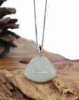 Genuine Ice Jadeite Jade Buddha Pendant Necklace