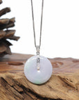 Genuine Lavender Jadeite Jade KouKou Pendant