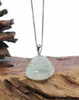 Genuine Ice Jadeite Jade Buddha Pendant Necklace