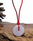 Genuine Burmese Lavender Jadeite Jade Lucky KouKou Necklace