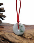 Genuine Burmese Blue Jadeite Jade Lucky KouKou Necklace