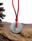 Genuine Burmese Blue Jadeite Jade Lucky KouKou Necklace