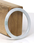 Baikalla Natural Light Blue-Green "Traditional Round" Jadeite Jade Bangle Bracelet (55.6mm) 