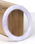 Baikalla Natural Vixen Purple "Traditional Round" Jadeite Jade Bangle Bracelet (57.8mm) 