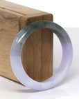 Baikalla Natural Vixen Lavender & Deep Oil-Green Jadeite Jade Oval Bangle (56.3mm) 