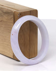 Baikalla Natural Light Lavender Jadeite Jade Oval Bangle (52.3mm) 