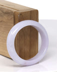 Baikalla Natural Light Lavender Jadeite Jade Oval Bangle (52.3mm) 