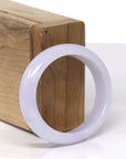 Baikalla Natural Light Lavender Jadeite Jade Oval Bangle (52.3mm) 