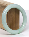 Baikalla Natural Apple-Green "Traditional Round" Jadeite Jade Bangle Bracelet (55.8mm) 