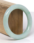Baikalla Natural Apple-Green "Traditional Round" Jadeite Jade Bangle Bracelet (55.8mm) 