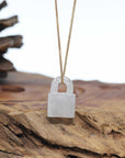 Baikalla Lavender Jadeite Jade Lock Necklace Pendant