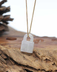 Baikalla Lavender Jadeite Jade Lock Necklace Pendant