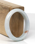 Baikalla Natural Light Blue-Green & Sajin (Golden Dust) Jadeite Jade Oval Bangle (55.5mm) 