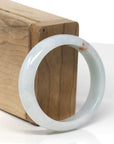Baikalla Natural Light Blue-Green & Sajin (Golden Dust) Jadeite Jade Oval Bangle (55.5mm) 