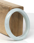 Baikalla Natural Light Green Jadeite Jade Oval Bangle (55.8mm) 