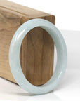 Baikalla Natural Light Green Jadeite Jade Oval Bangle (55.8mm) 