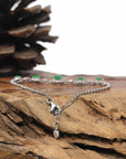 Baikalla Natural Imperial Green Jadeite Jade Cabochon 18kw Gold Bracelet W/ Natural Diamonds