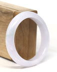 Baikalla "Half Round" Light Lavender Jadeite Jade Bangle Bracelet (55.5 mm) 