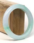 Baikalla High-End Icy Green Jadeite Jade Bangle Bracelet (58 mm) 