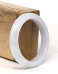 Baikalla "Half Round" Light Lavender Jadeite Jade Bangle Bracelet (54.2 mm) 