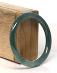 Baikalla Natural Green Jadeite Jade Bangle Bracelet (54.7 mm) 