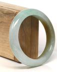Baikalla Natural Green Jadeite Jade Bangle Bracelet (57.7 mm) 