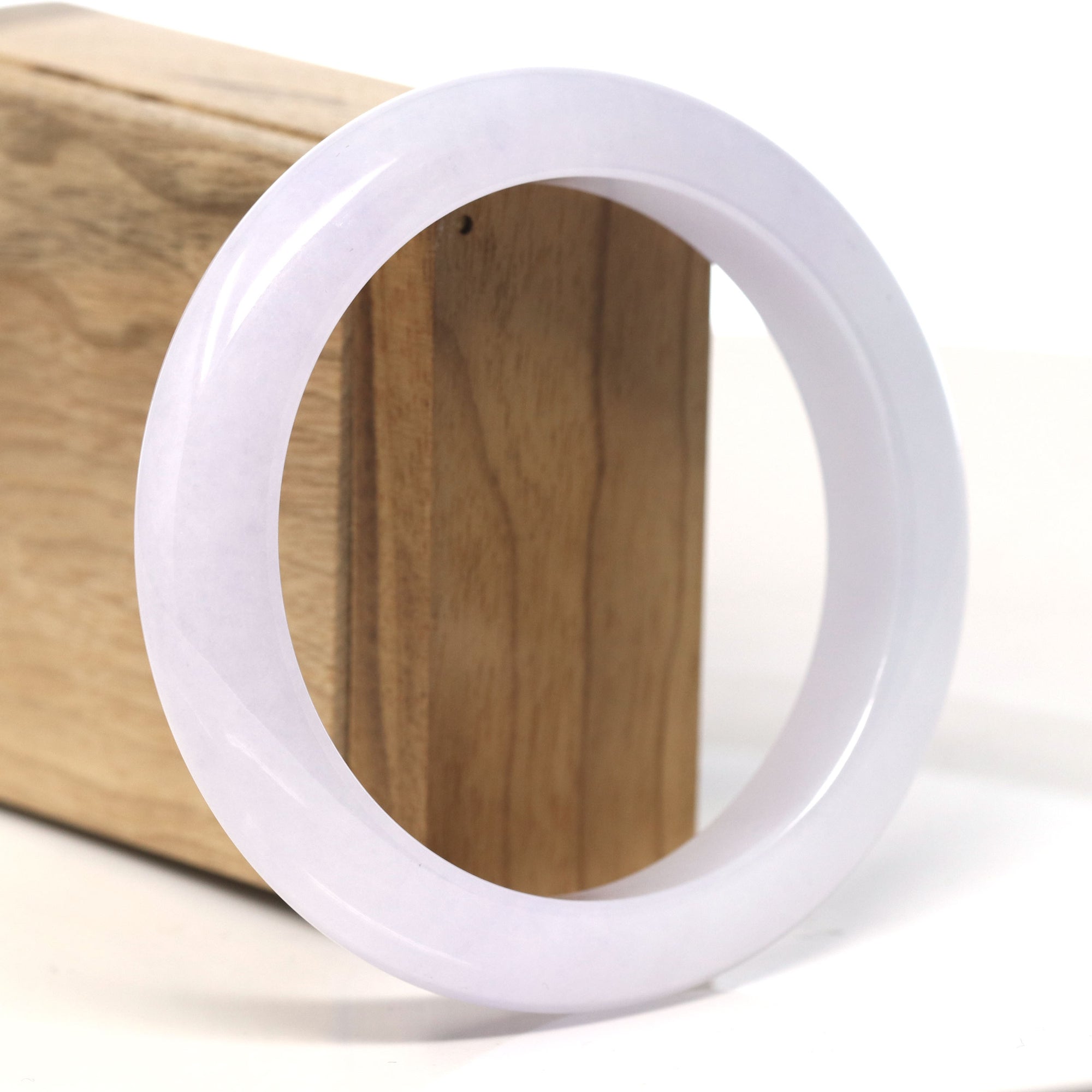 Baikalla Natural High Lavender Jadeite Jade Bangle Bracelet (61.4 mm) 