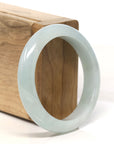Baikalla Natural Light Green Jadeite Jade Bangle Bracelet (54.8mm) 