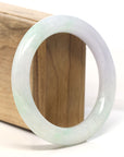 Natural High Lavender Green Jadeite Jade Bangle Bracelet (56.7mm) 